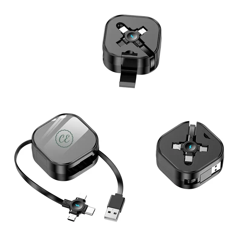 3 in 1 Charging Cable Retractable with Phone Holder 1