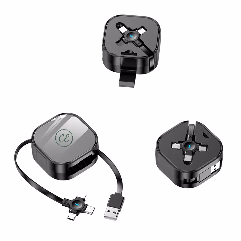 3 in 1 Charging Cable Retractable with Phone Holder
