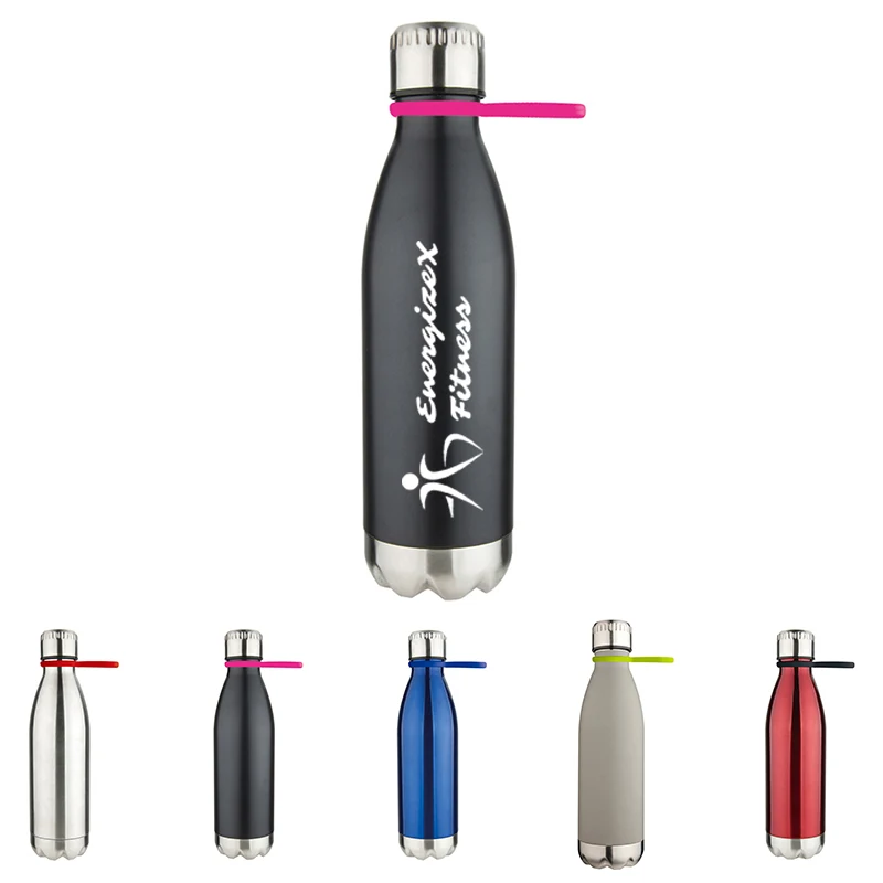 17 oz Stainless Steel Bottle With Silicone Strap 1