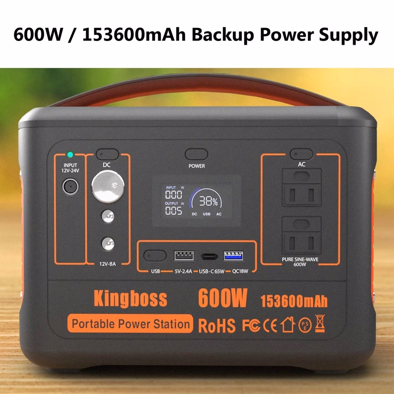 600W/153600mAh Portable Camping Power Station