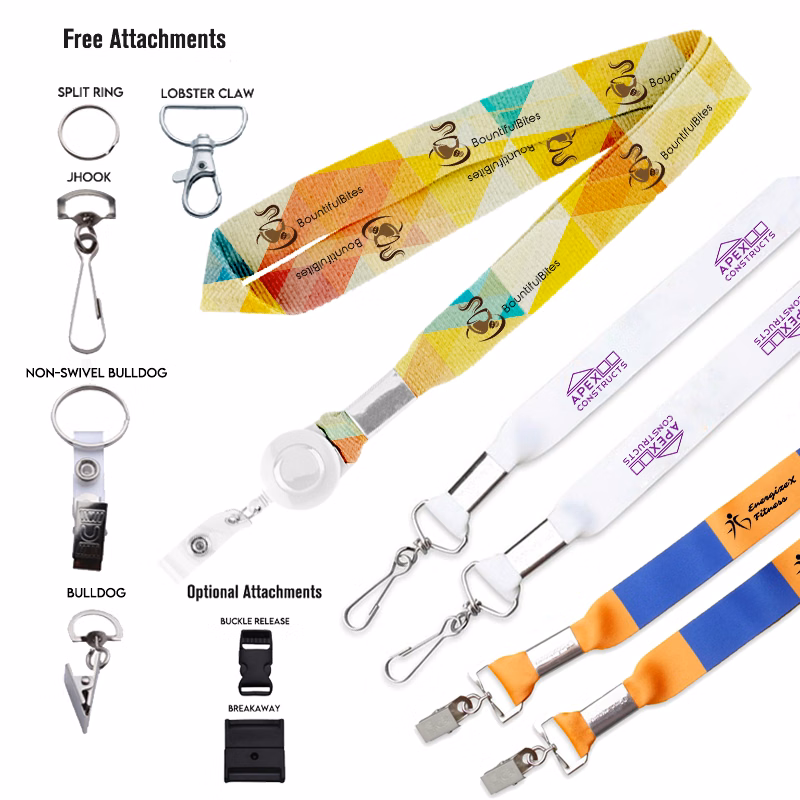 1? Dye Sublimated Double Ended Lanyards