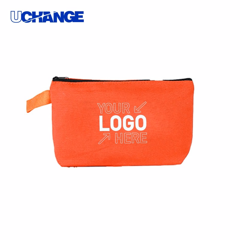 Canvas Pencil Case with Color Zipper Organizer