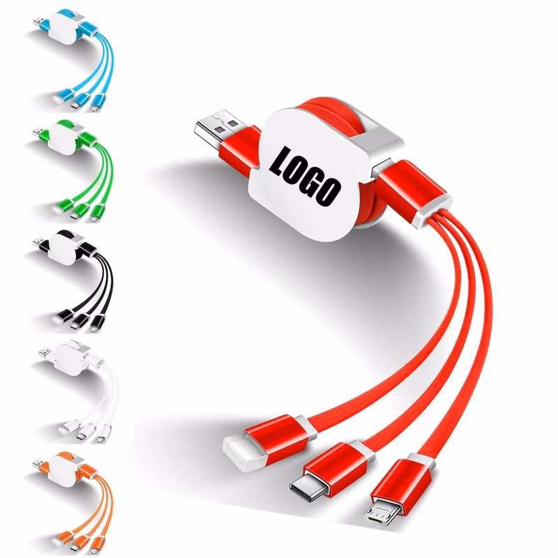 3-In-1 USB Retractable Charging Cable