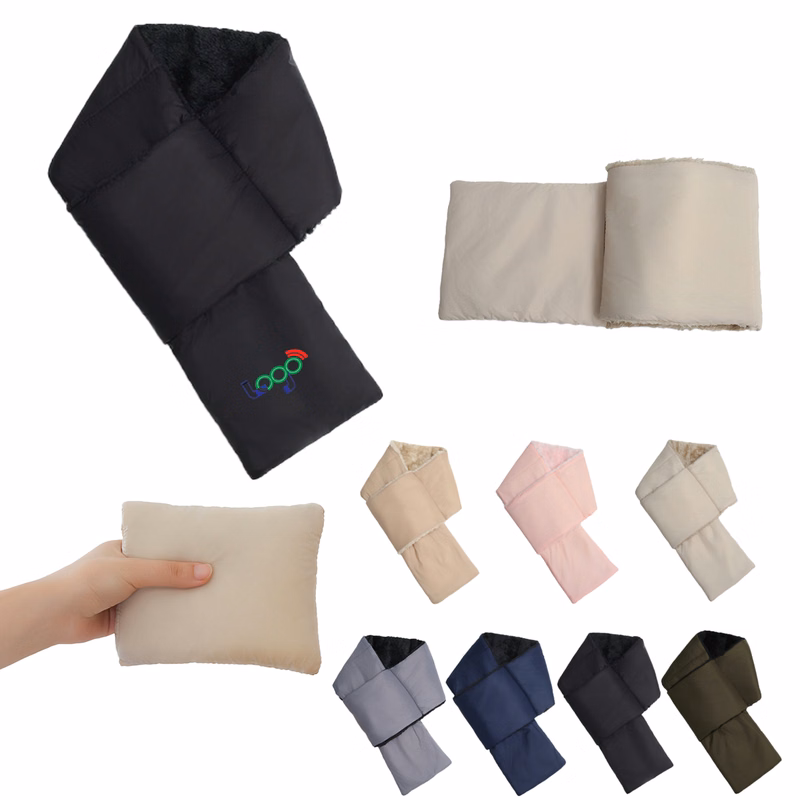 Foldable Pocket Fleece Scarf