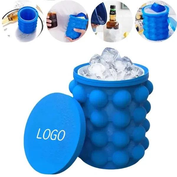 Silicone Ice Bucket with Flexible Freezer Container 1