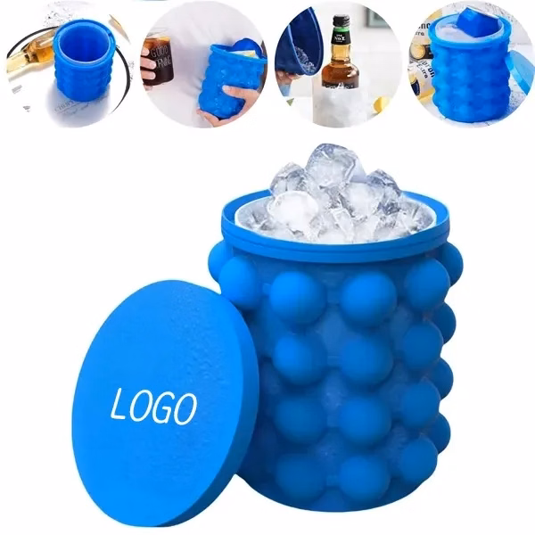 Silicone Ice Bucket with Flexible Freezer Container