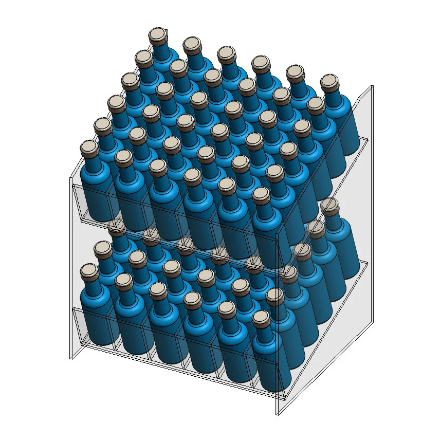 2 Tier Acrylic Beverage Display - 6 Rows 1