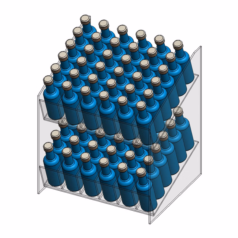 2 Tier Acrylic Beverage Display - 6 Rows