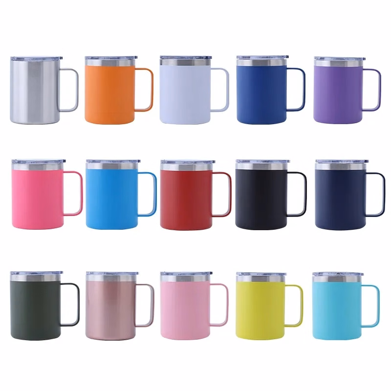 12Oz Stainless Coffee Tumbler Mug Cup With Leak-Proof Lid