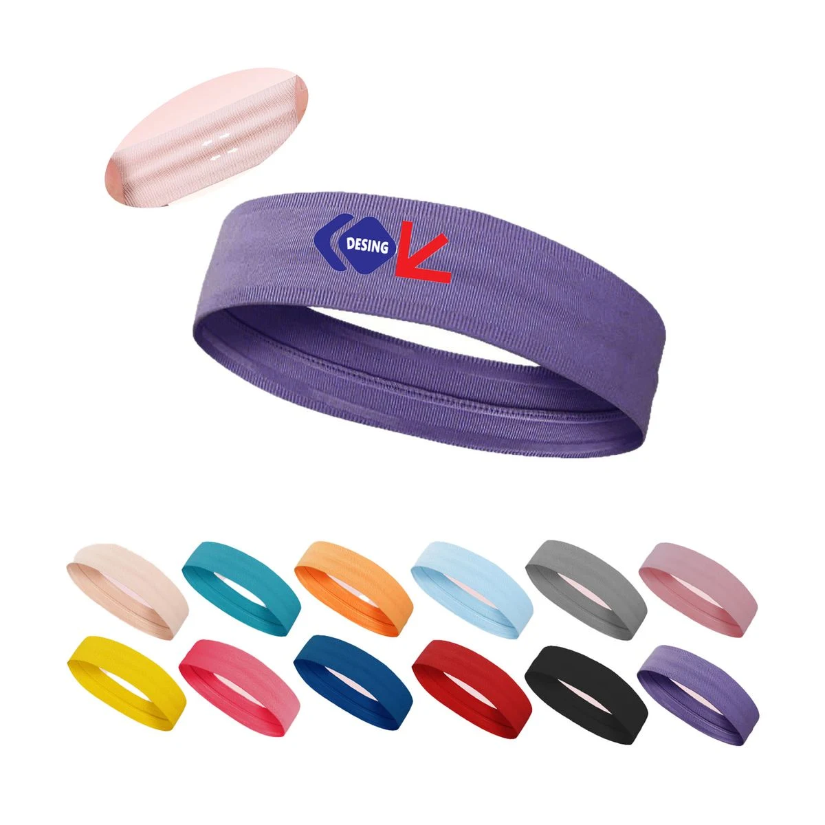 Customizable Sweat-Wicking Running Headband 1