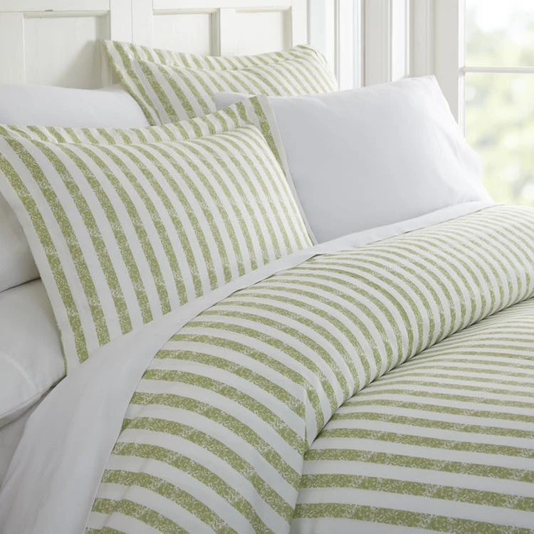 Duvet Cover Sets - Sage Stripe Twin 2 Piece 1
