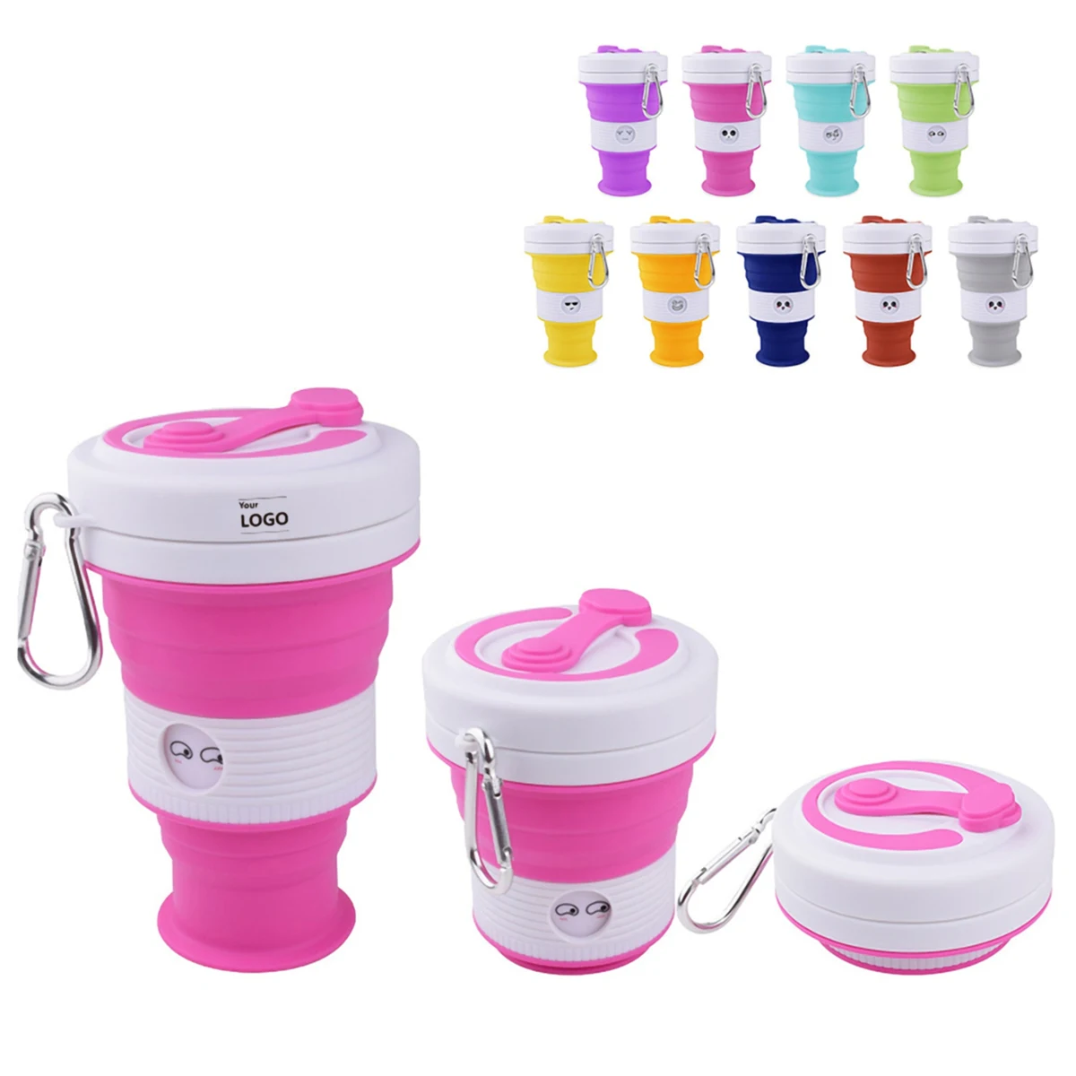 Collapsible Silicone Emoji Travel Cup 1
