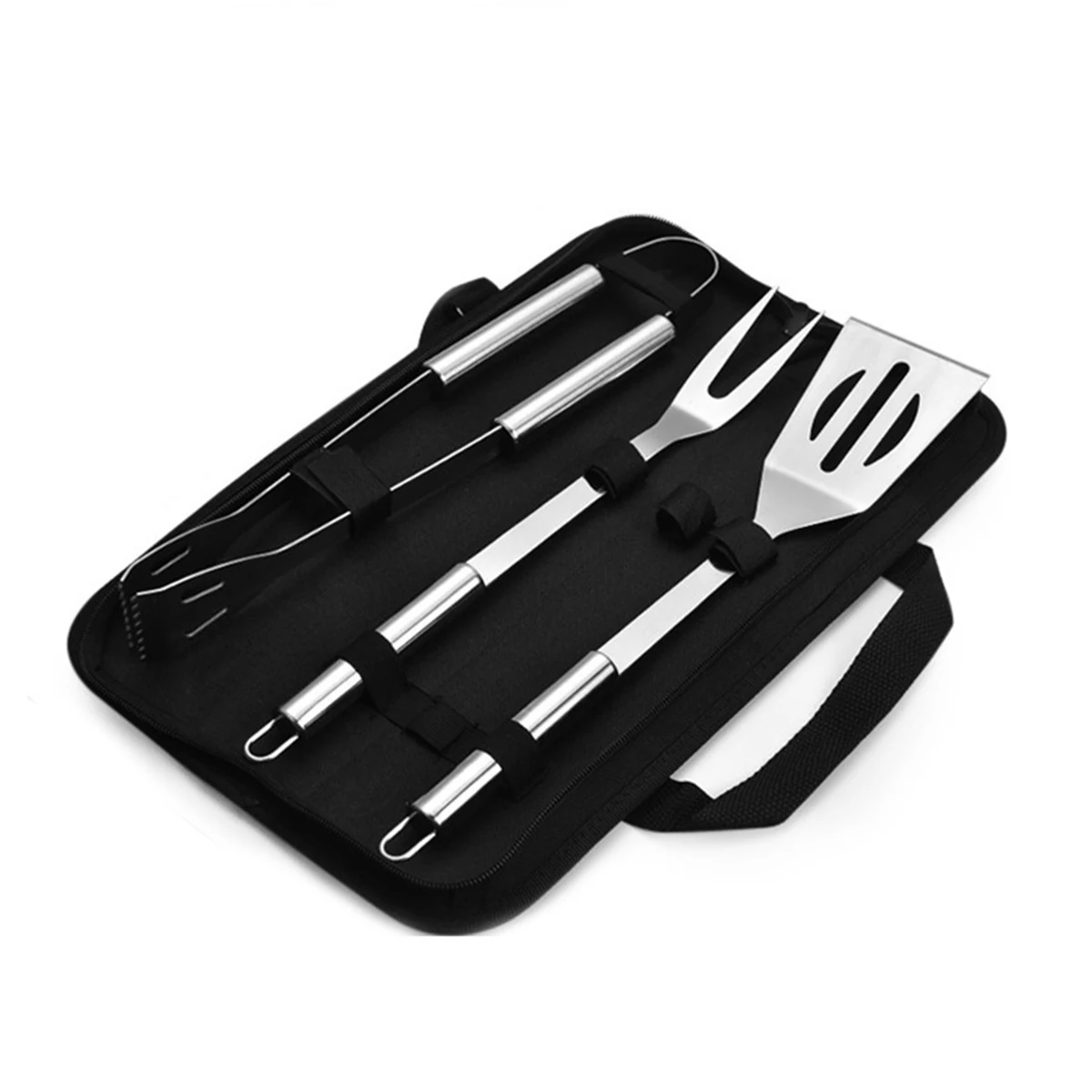 3-Piece Stainless Steel BBQ Tool Set 1
