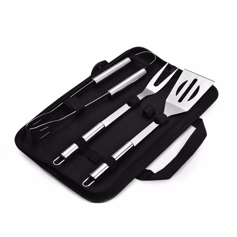 3-Piece Stainless Steel BBQ Tool Set