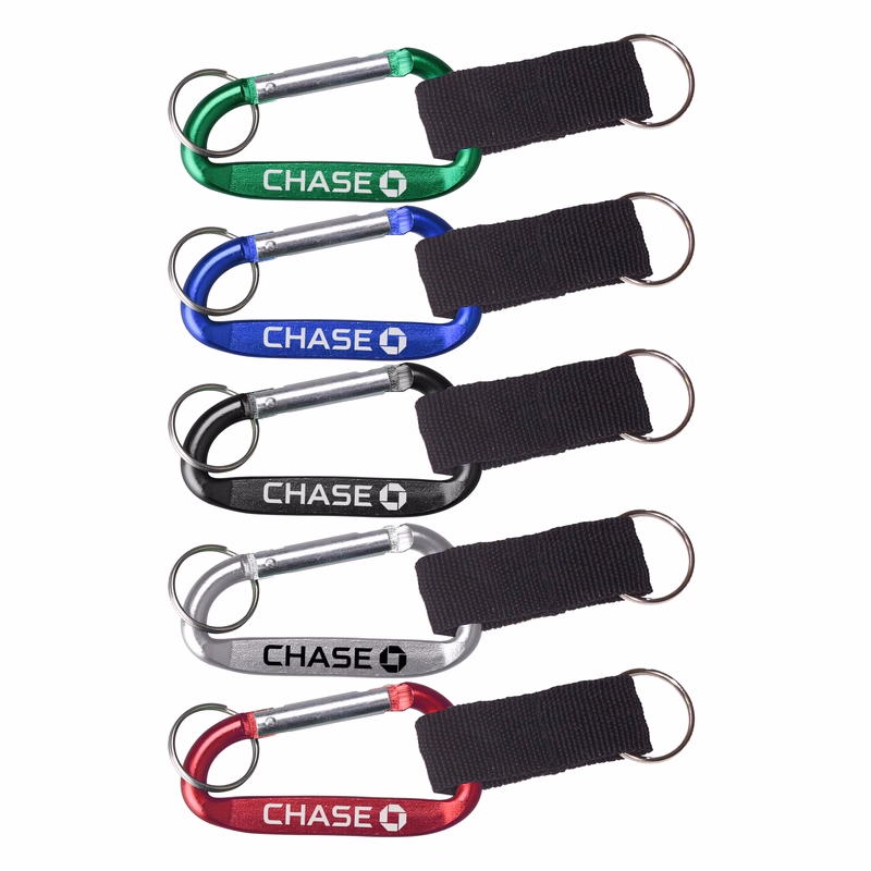 Monster Carabiner with Split Key Ring and Strap