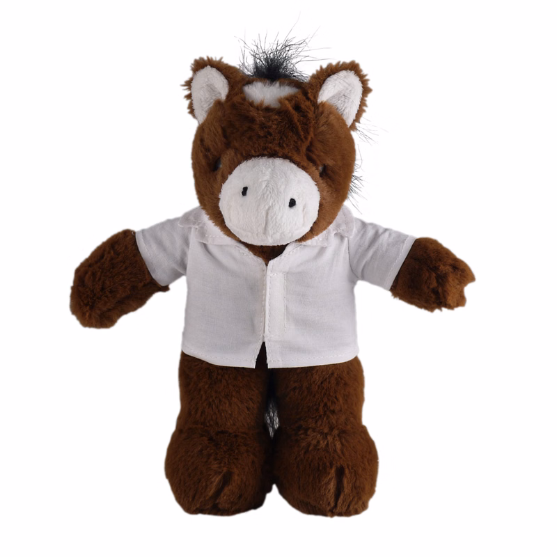 Soft Plush Stuffed Horse in doctor's jacket.