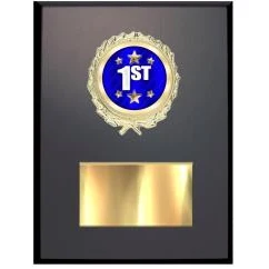 Plaque: 5x7" (Black Matte), (Type) Mylar holder 1