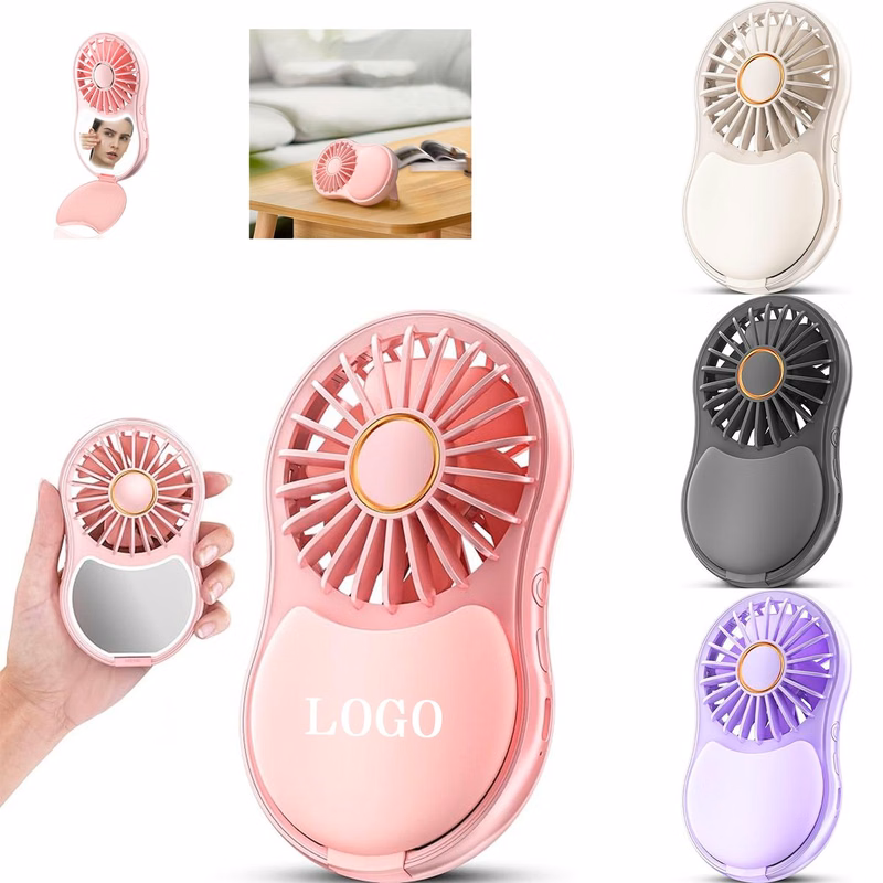 Cosmetic Mirror Handheld Fan
