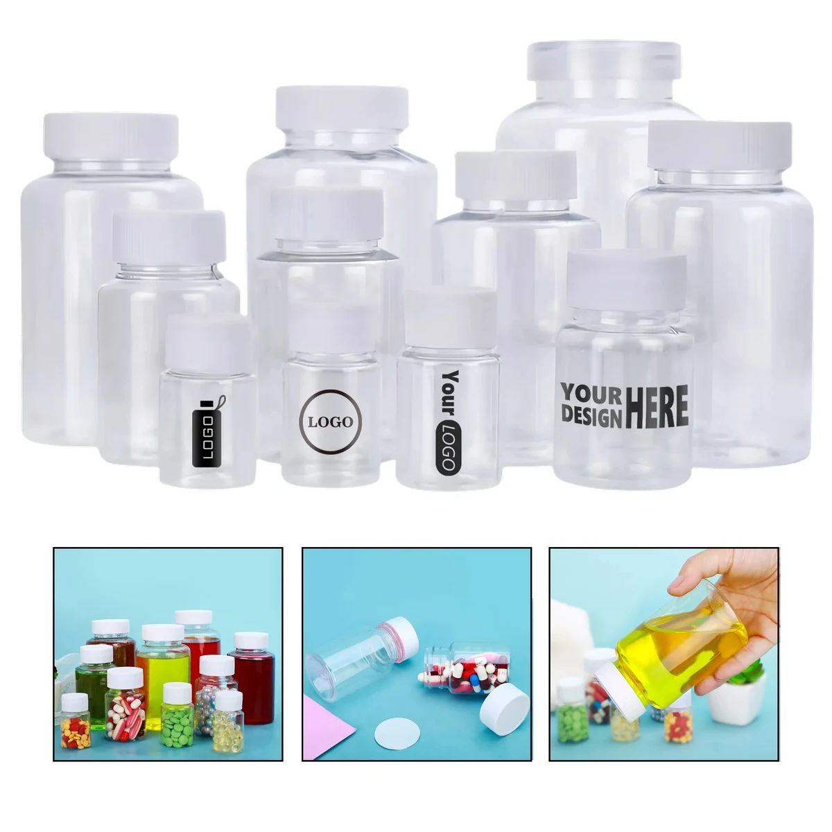 1oz Clear Refillable Bottle 1