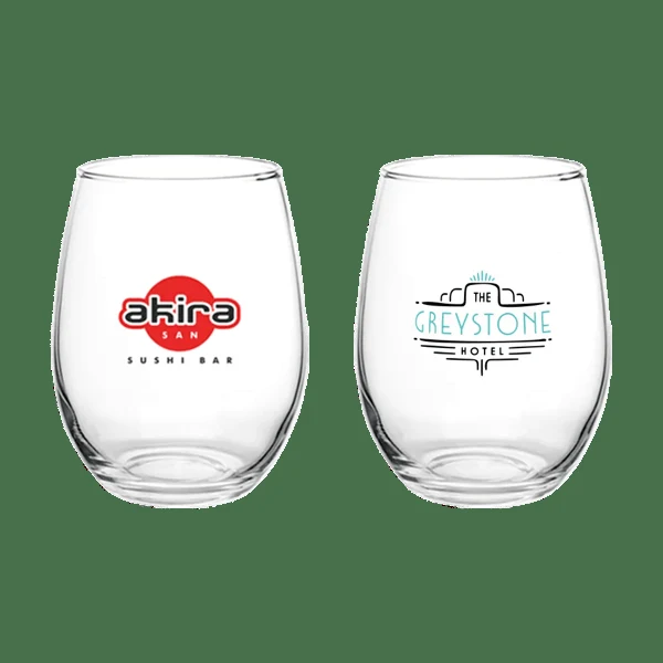 Liquid Lunch 15 oz Stemless Wine Glasses 1
