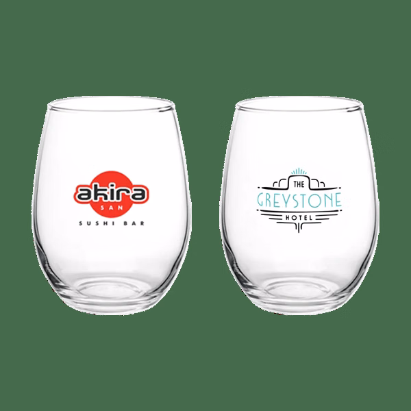 Liquid Lunch 15 oz Stemless Wine Glasses