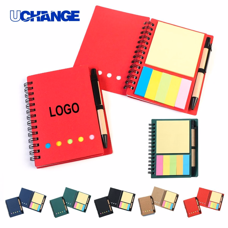 Recycled Notepad Notebook Journal with Sticky Notes
