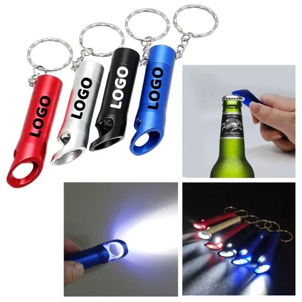 LED Flashlight Mini Pocket Keychain with Small Bottle Opener 1