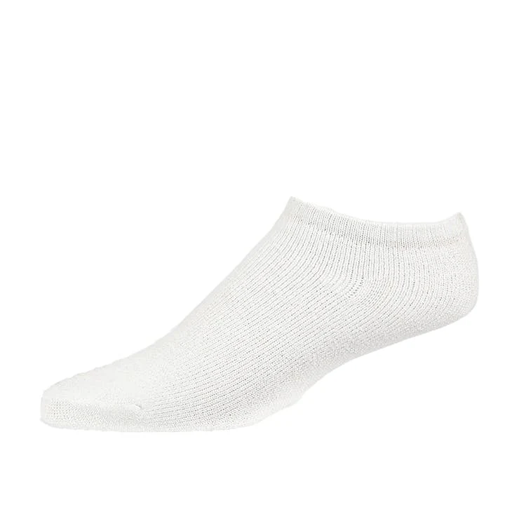 Men's No-Show Cushioned Sports Socks - White 10-13 4 Pack 1