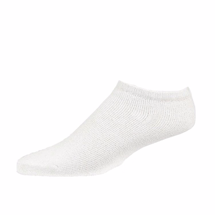 Men's No-Show Cushioned Sports Socks - White 10-13 4 Pack