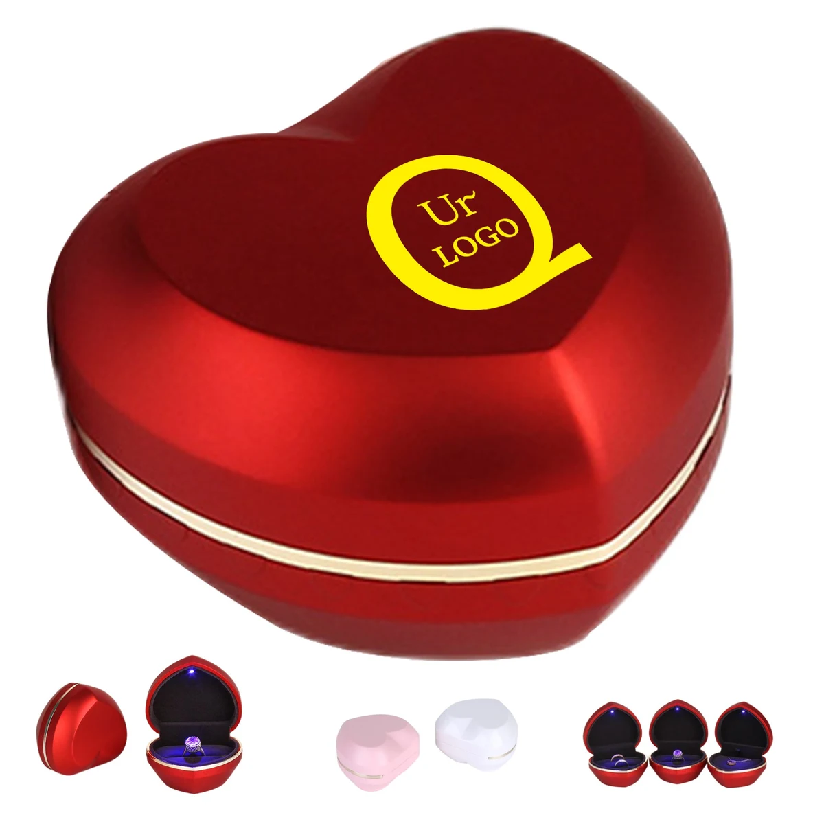 Heart-Shaped Led Light Jewelry Box 1