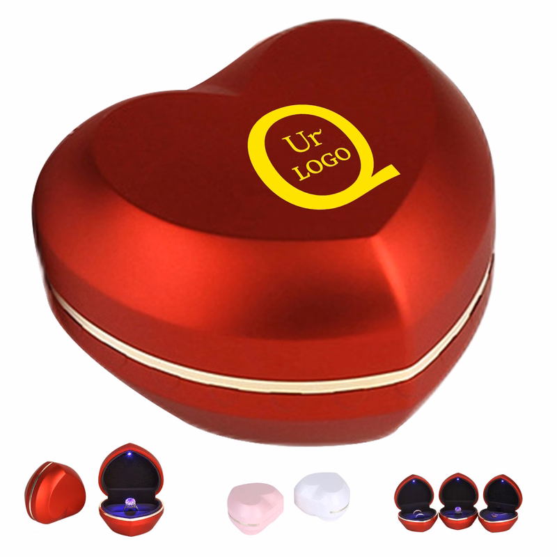 Heart-Shaped Led Light Jewelry Box