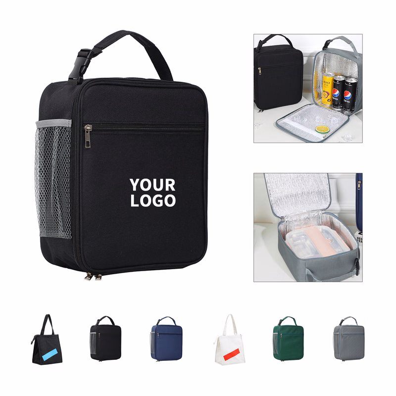 Insulated Oxford Lunch Bag 10.04 x 8.46 x 4.13"