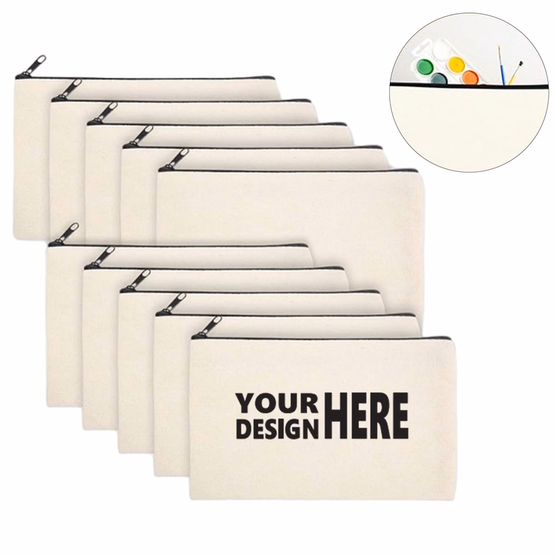 Customizable School Canvas Pencil Case