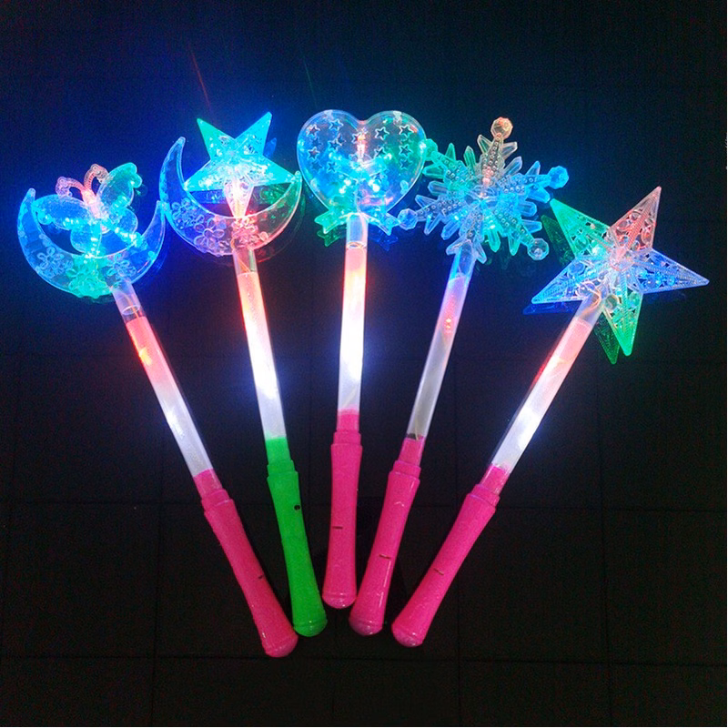 LED Light Up Frozen Snowflake Wand Toy For Kids