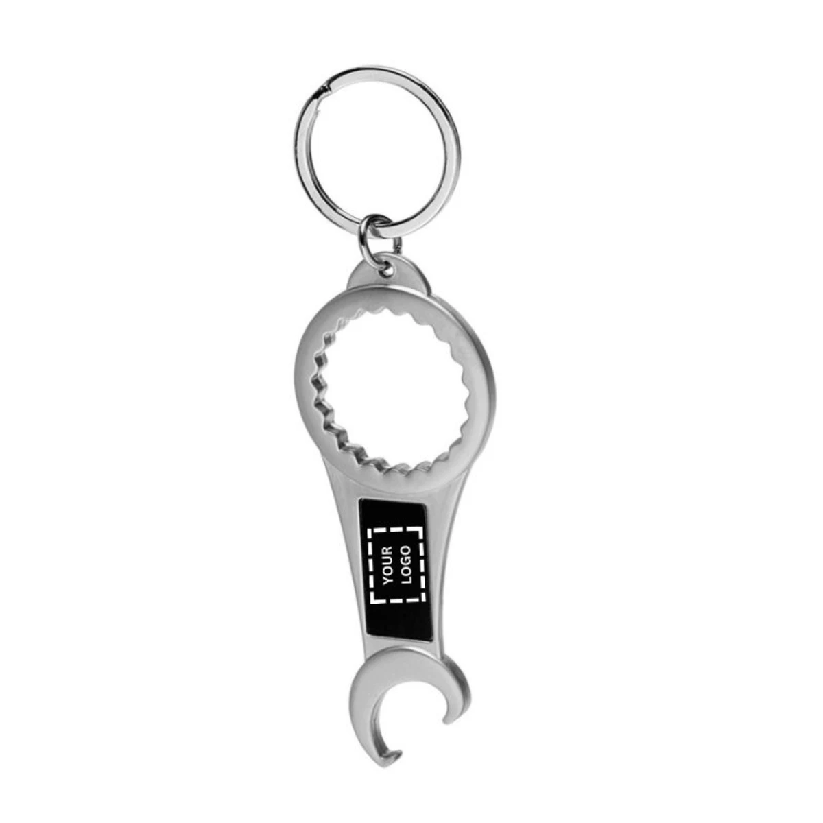 2-in-1 Metal Bottle Opener Keychain 1