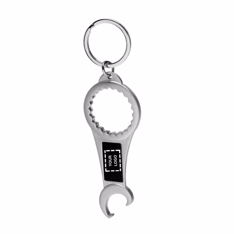 2-in-1 Metal Bottle Opener Keychain