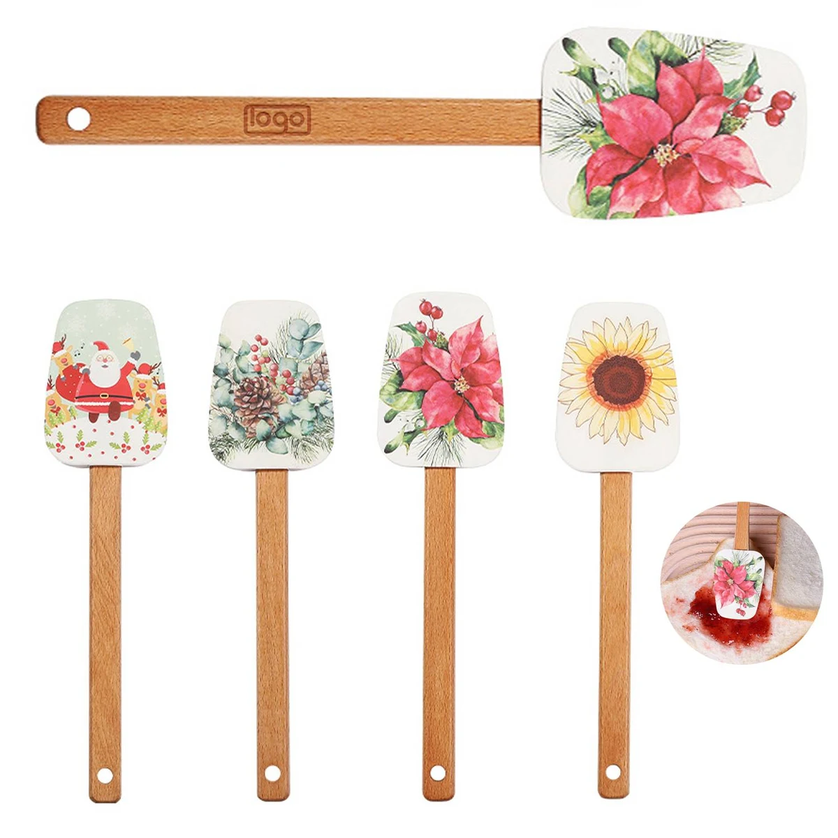 Silicone Spatula Baking Scraper Tool 1