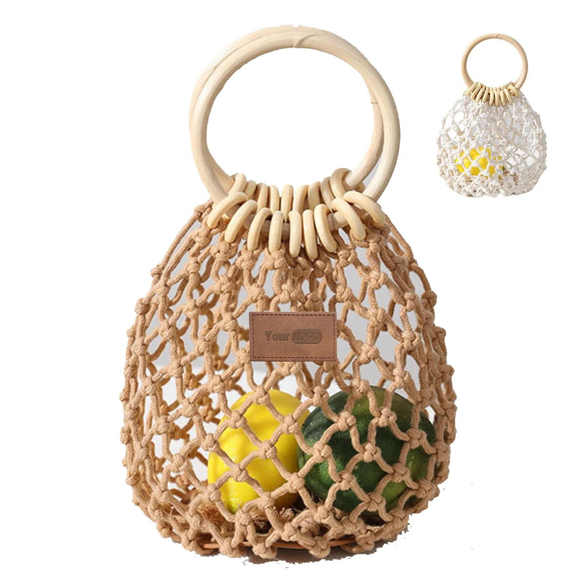 Jute Handwoven Straw Shoulder Bag Summer Beach Handbag 1