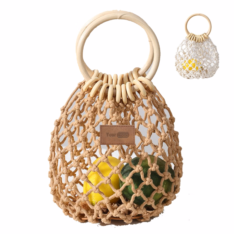 Jute Handwoven Straw Shoulder Bag Summer Beach Handbag