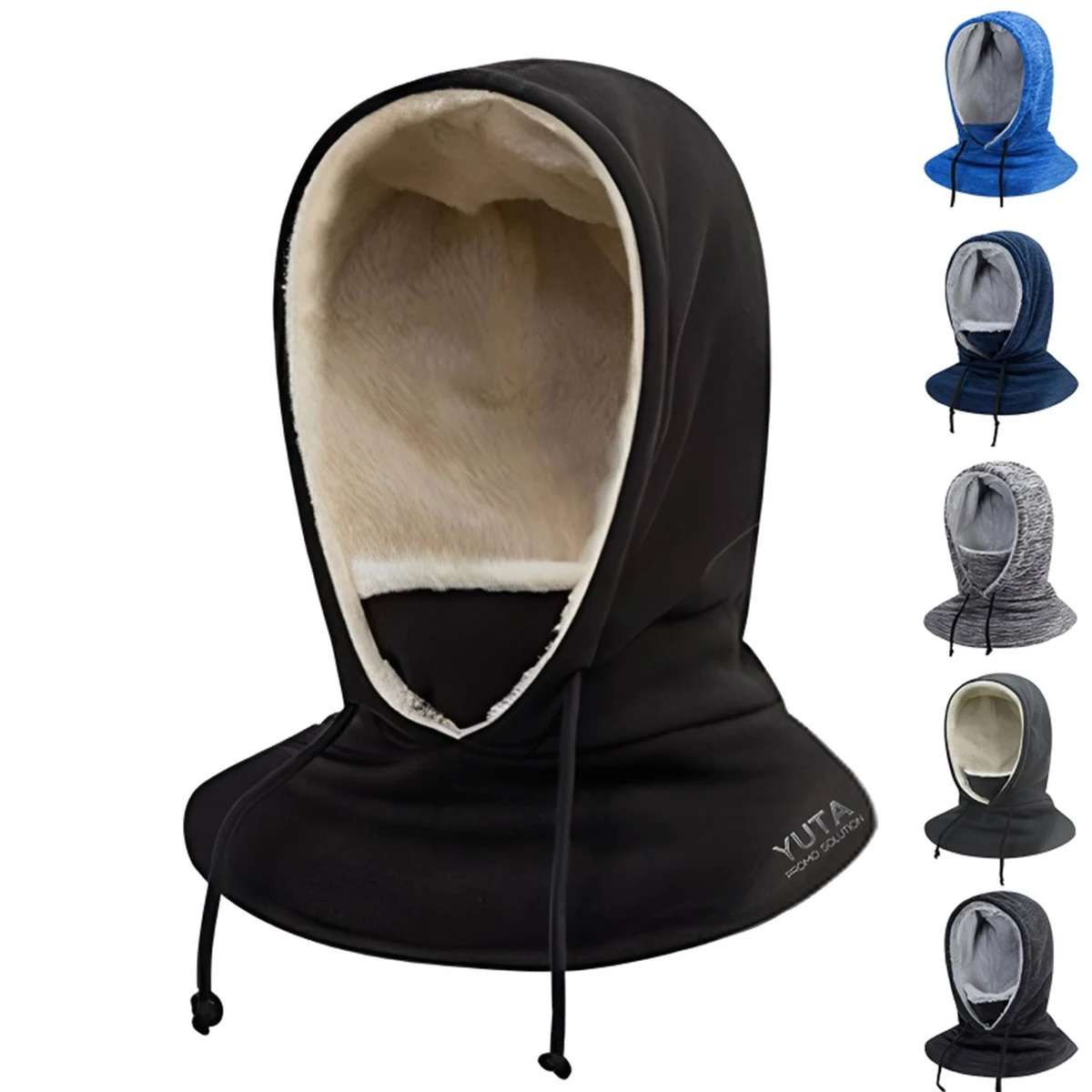 Windproof Polyester Neck Warmer Hat w/ Face Cover 1
