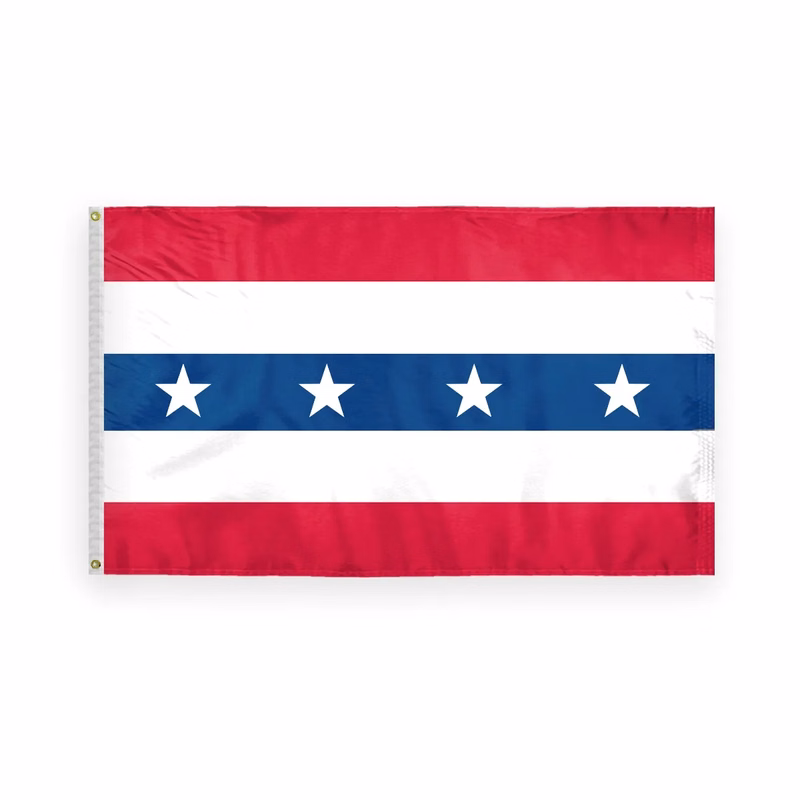 Printed USA Patriotic Flats with Stars - 3' x 5' ePoly