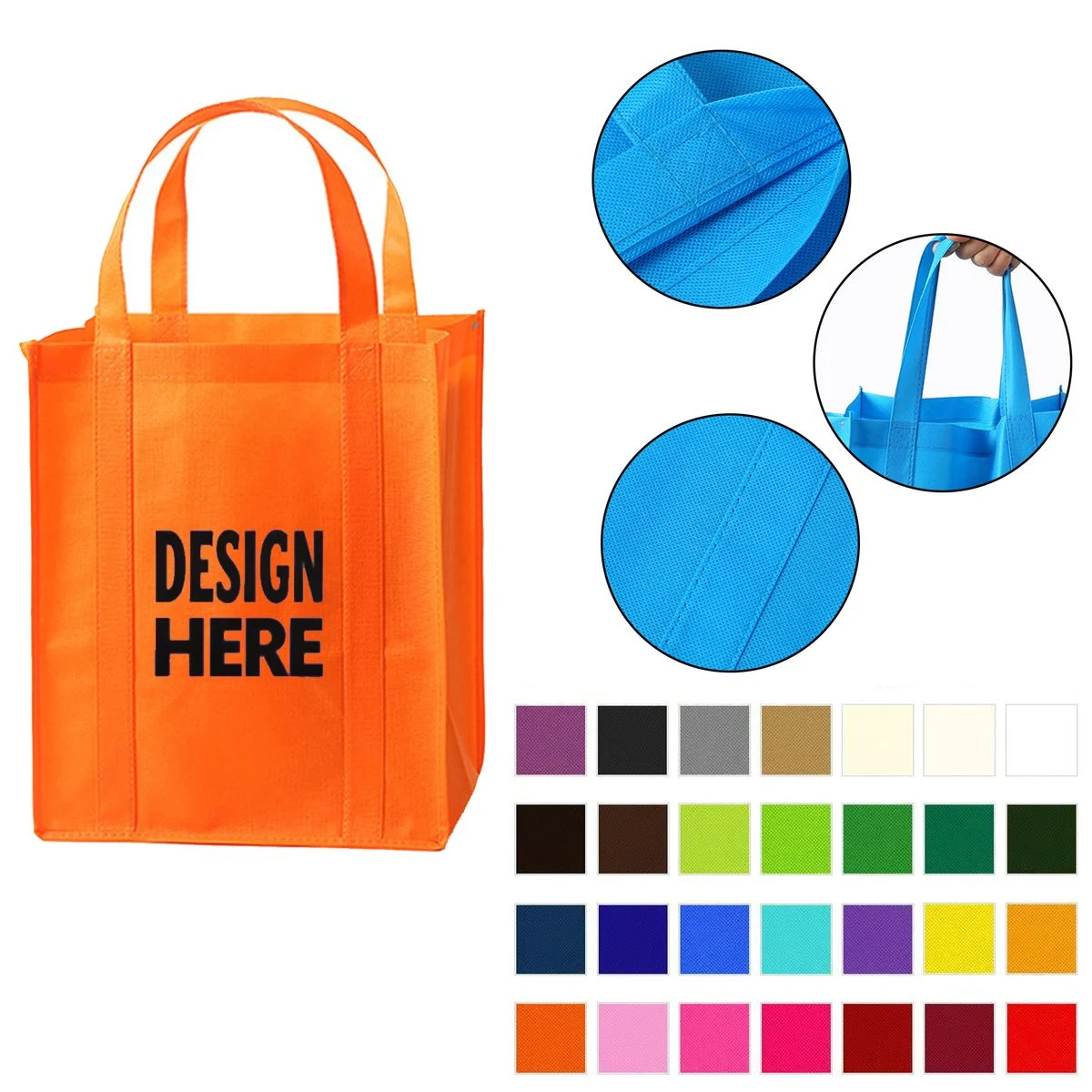 MOQ50 Oversized Non-Woven Fabric Grocery Tote 1