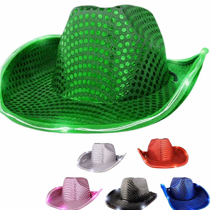 Blinky LED Lights Cowboy Hat