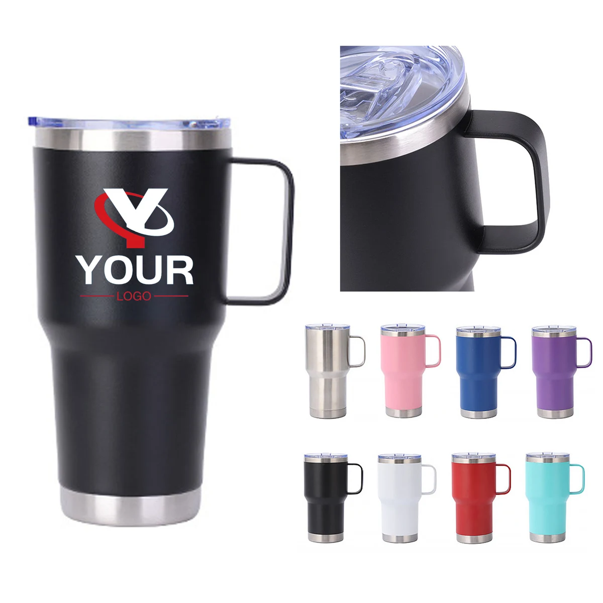 Stainless Steel Double-Wall Insulated Travel Mug 1