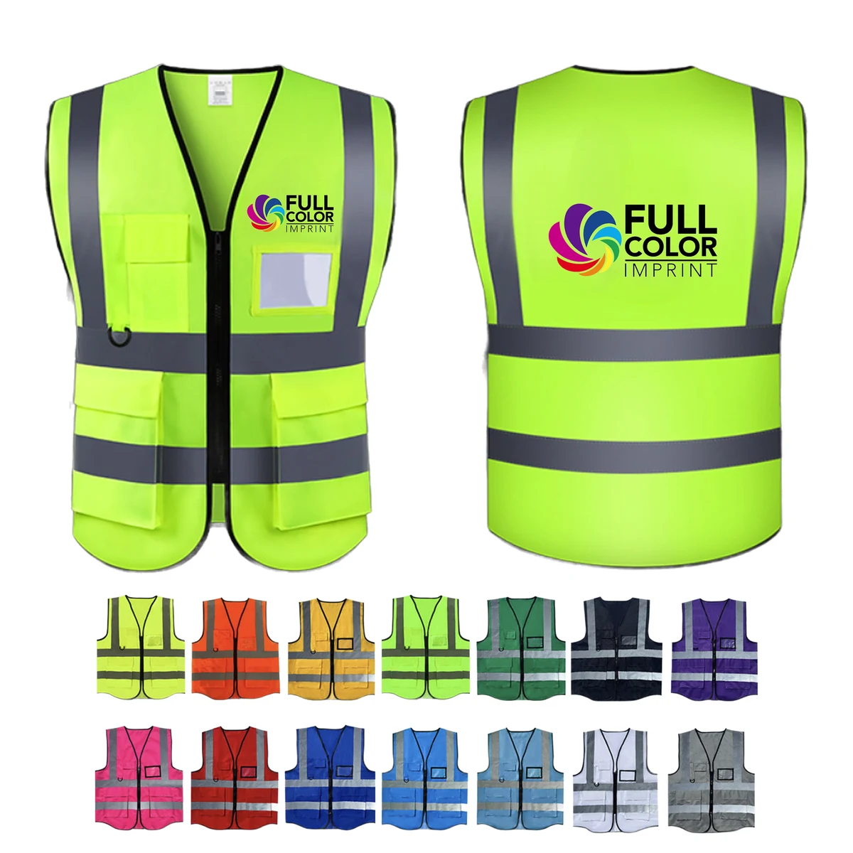 Full Color Reflective Safety Vest MOQ 10 PCS 1