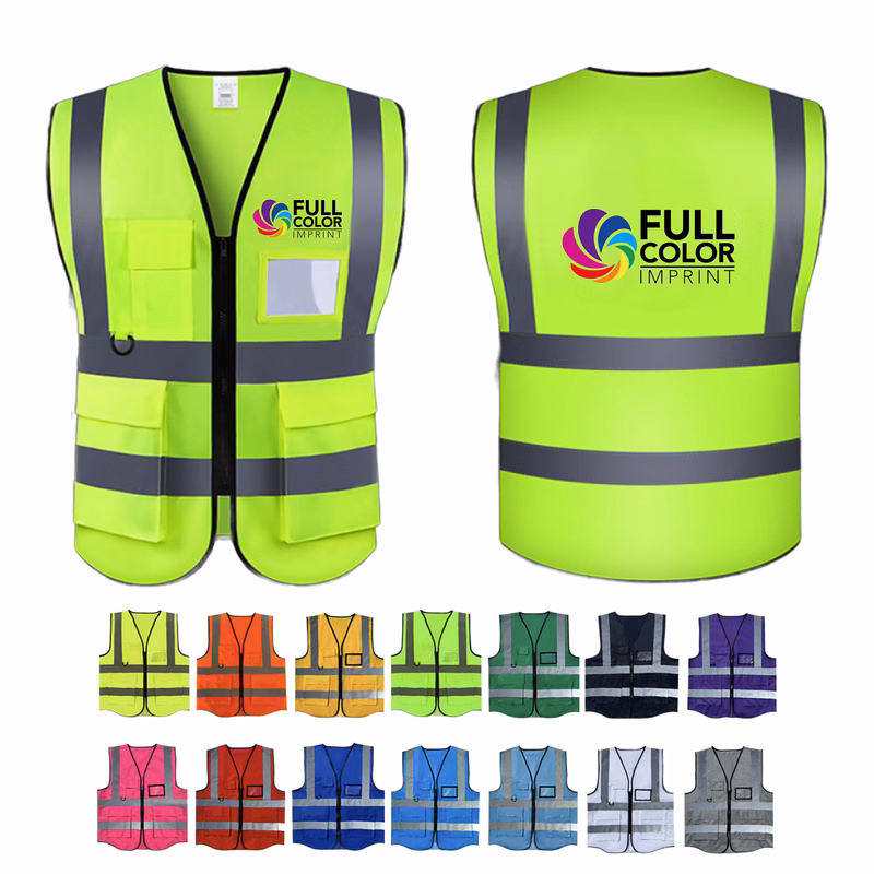 Full Color Reflective Safety Vest MOQ 10 PCS