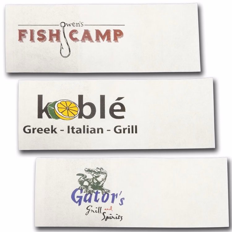 1.5" x 4.25" Paper Napkin Bands - Self-adhesive