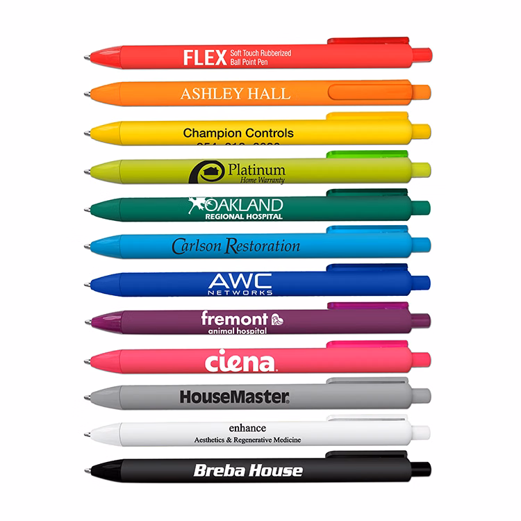 Flex Soft Touch Rubberized Ball Point Pen