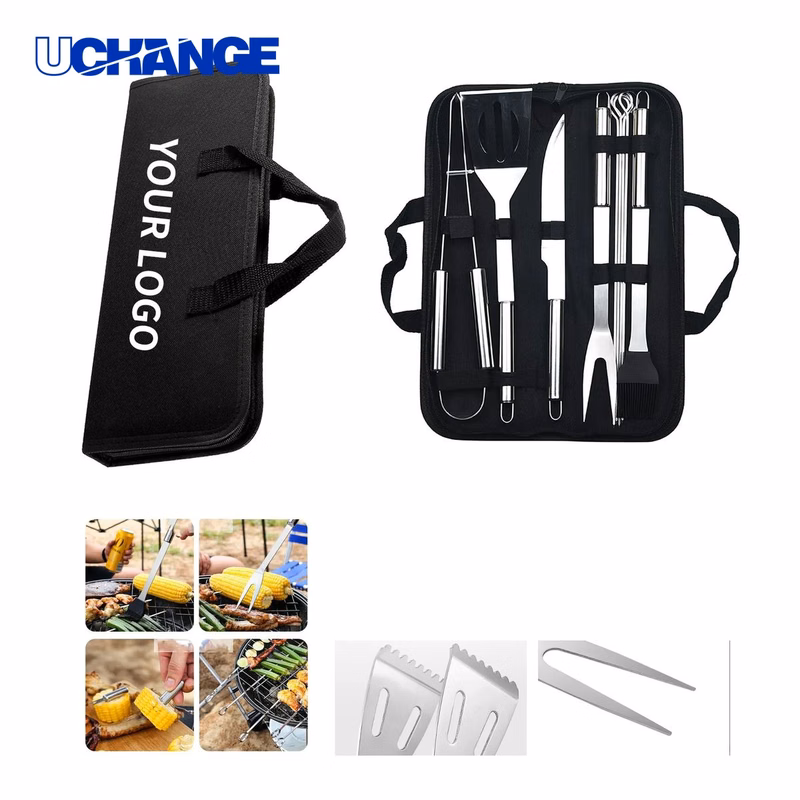 BBQ Utensil Set Kit Durable for Camping and Backyard Cooking