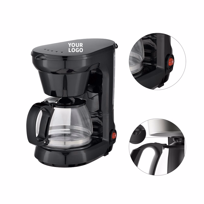 Five Cup Coffee Maker With Glass Carafe 750ml Tank